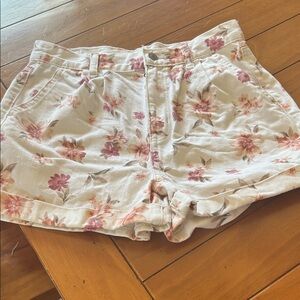 American Eagle Outfitters Pink Floral High Waist  Size 4